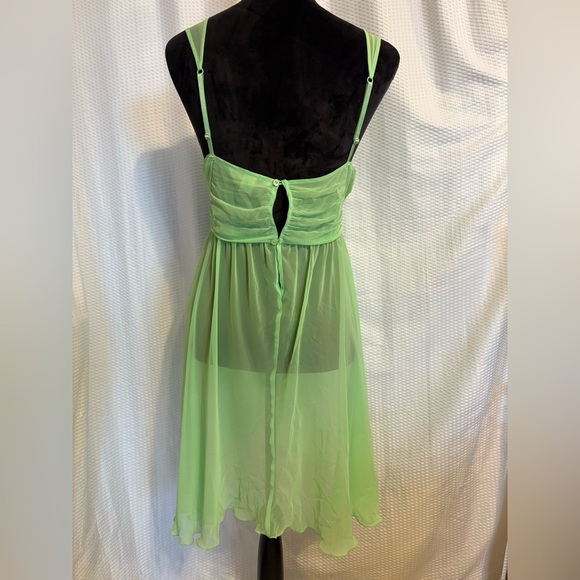 Victoria’s Secret mint green sheer chemise nightgown size large - Picture 4 of 7